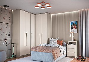 Dormitório Modulado 04 pçs - Linha Elegance - Moveis Castro