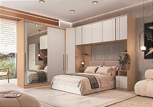 Dormitório Modulado 05 pçs - Linha Elegance - Moveis Castro