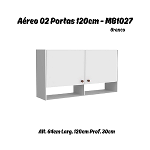 Aéreo 02 Portas 120cm - Ref. MB1027 - Branco - Movelbento