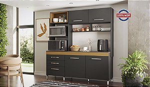 Cozinha Compacta Iris - CS952 - Onix/Freijo - Primavera