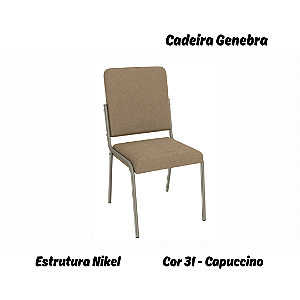 Par de Cadeiras Genebra - Ref. 2C129-NK - Estampa: 31 (Capuccino) Nikel - Kappesberg