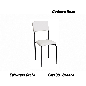 Par de Cadeiras Ibiza - Ref. 2C133-PR - Estampa: 106 (Branco) Preto - Kappesberg