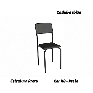 Par de Cadeiras Ibiza - Ref. 2C133-PR - Estampa: 110 (Preto) Preto - Kappesberg