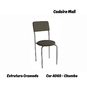 Par de Cadeiras Mali - Ref. 2C136-CR - Estampa: A060 (Chumbo) Cromado - Kappesberg