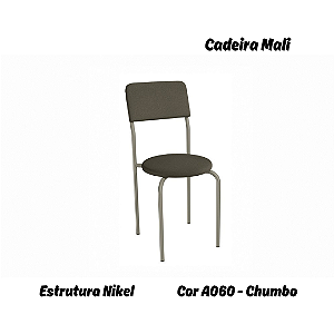 Par de Cadeiras Mali - Ref. 2C136-NK - Estampa: A060 (Chumbo) Nikel - Kappesberg