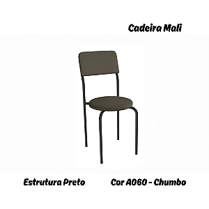 Par de Cadeiras Mali - Ref. 2C136-PR - Estampa: A060 (Chumbo) Preto - Kappesberg
