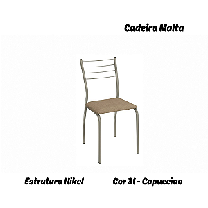 Par de Cadeiras Malta - Ref. 2C140-NK - Estampa: 31 (Capuccino) Nikel - Kappesberg