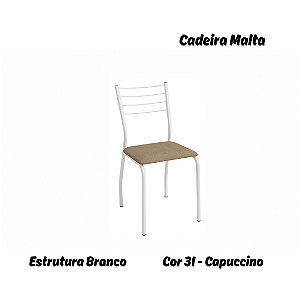 Par de Cadeiras Malta - Ref. 2C140-BR - Estampa: 31 (Capuccino) Branco - Kappesberg