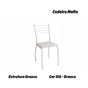 Par de Cadeiras Malta - Ref. 2C140-BR - Estampa: 106 (Branco) Branco - Kappesberg