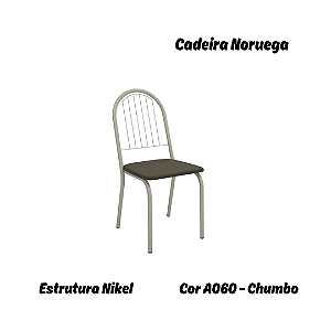 Par de Cadeiras Noruega - Ref. 2C077-NK - Estampa: A060 (Chumbo) Nikel - Kappesberg