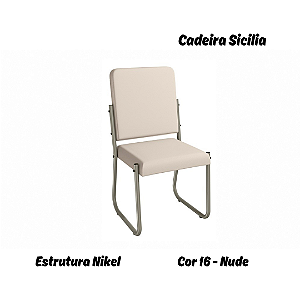 Par de Cadeiras Sicilia - Ref. 2C139-NK - Estampa: 16 (Nude) Nikel - Kappesberg