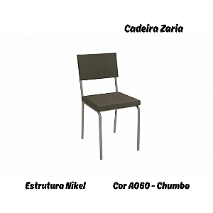 Par de Cadeiras Zaria - Ref. 2C128-NK - Estampa: A060 (Chumbo) Nikel - Kappesberg