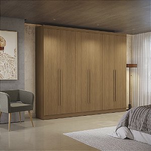 Roupeiro 06 Portas 03 Gavetas - Ref. T580 - Canela - Kappesberg