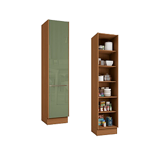 Paneleiro 02 Portas - Ref. T627 - Canela/Verde - Linha Vibra - Kappesberg