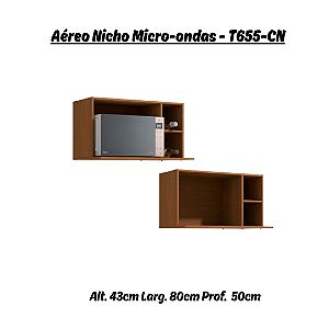 Nicho Microondas - Ref. T655 - Canela - Linha Vibra - Kappesberg