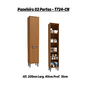 Paneleiro 02 Portas - Ref. T724 - Canela - Linha Linna - Kappesberg
