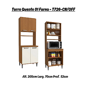 Torre Quente 01 Forno - Ref. T726 - Canela/Off White - Linha Linna - Kappesberg