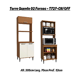 Torre Quente 02 Fornos - Ref. T727 - Canela/Off White - Linha Linna - Kappesberg