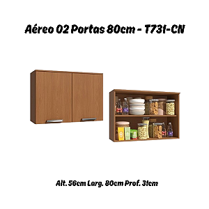 Aéreo 02 Portas 80cm - Ref. T731 - Canela - Linha Linna - Kappesberg