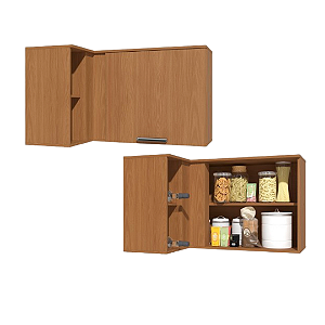 Aéreo 01 Porta Canto Reto - Ref. T734 - Canela - Linha Linna - Kappesberg