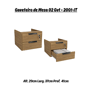 Gaveteiro de Mesa -Ref. 2001A - Linha Versatil - Kappesberg