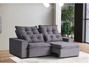 Sofá Retrátil e Reclinável Yaris 230cm C/ Almofadas - Estofados Rincão