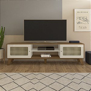 Rack Charlotte - Cinamomo / Off White - Artely Móveis