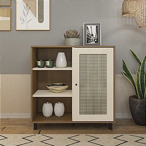 Buffet Aparador Charlotte - Cinamomo/Off White - Artely Móveis