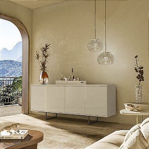 Balcão Buffet Serra do Mar - Off White - Artely Móveis