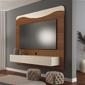 Painel Suspenso Lumiere - Cinamomo / Off White - Artely Móveis