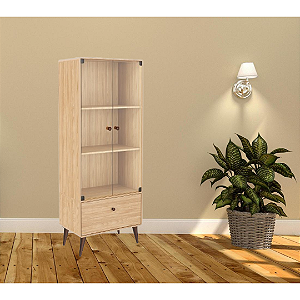 Cristaleira 02 Portas - MB1122 - Mel - Movelbento