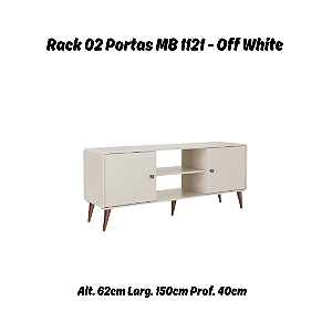 Rack 02 Portas - MB 1121 - Off White - Movelbento