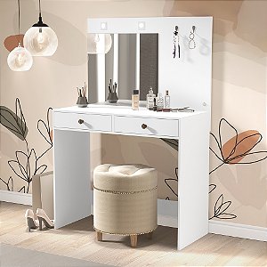 Penteadeira Linha Tradicional - MB 1117 - Branco - Movelbento