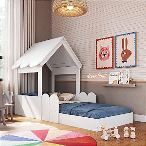 Cama Montessoriana Casinha - Branco - Completa Móveis