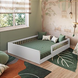 Cama Montessoriana Casal - Branco - Completa Móveis