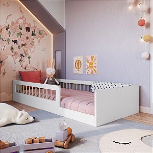 Cama Montessoriana Solteiro - Branco - Completa Móveis