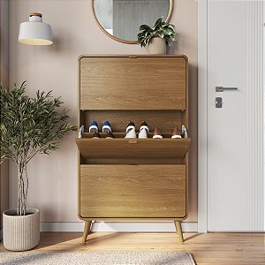 Sapateira 03 Portas Basculantes - Carvalho - Completa Móveis