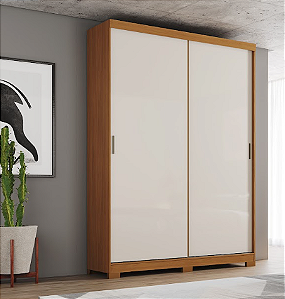 Roupeiro 02 Portas Lucca - D348-226 - Cinamomo/Off ou Avelã - Móveis Henn