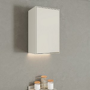 Aéreo 01 Porta 40cm - Ref. C650-133 - Areia - Linha Fineze - Móveis Henn