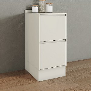 Balcão 02 Gavetas 40cm - Ref. C651-133 - Areia - Linha Fineze - Moveis Henn