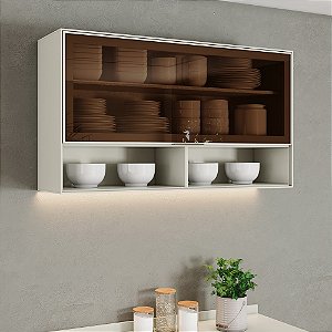 Aéreo 01 Porta Basculante 120cm - Ref. C653-133 - Areia - Linha Fineze - Moveis Henn