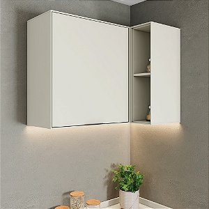 Aéreo Canto Reto - Ref. C662-133 - Areia - Linha Fineze - Moveis Henn