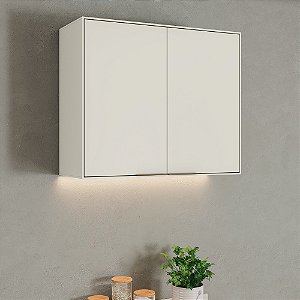 Aéreo 02 Portas 80cm - Ref. C658-133 - Areia - Linha Fineze - Móveis Henn