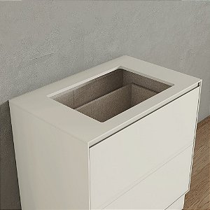 Tampo p/ Balcão de Cooktop 80cm - Ref. C924-133 - Areia - Móveis Henn