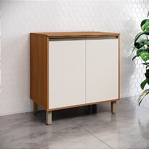 Balcão 02 Portas 80cm - Ref. C586-221 - Cinamomo/Off White - Linha Venaly - Móveis Henn