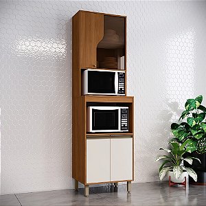 Torre Quente 02 Fornos - Ref. C590-221 - Cina/Off White - Linha Venaly - Móveis Henn