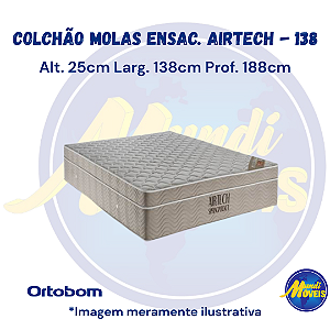 Colchão de Molas Ensacadas Airtech 138 (Casal) - Ortobom