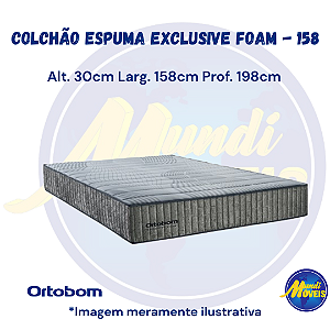Colchão de Espuma Exclusive Foam 158 (Queen) - Ortobom