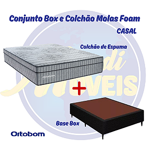 Conjunto Cama Box com Colchão de Molas Ensacadas Exclusive SLEEP 138 - Casal