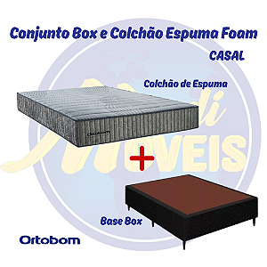 Conjunto Cama Box com Colchão de Espuma Exclusive FOAM 138 - Casal